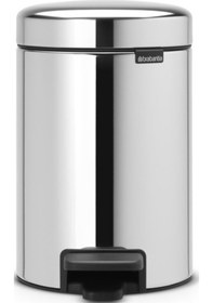 Resim Branbantia, Çöp Kovası, Pedallı, Soft, 3lt - Parlak Paslanmaz Çelik 
