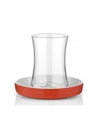 Resim Koleksiyon Tiryaki Turuncu 12 Parça Çay Seti Turuncu 