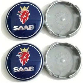 Resim Xuweiwei 4 Adet Saab 93 95 9-3 9-5 İçin Siyah Karbon Fiber Jant Kapakları 