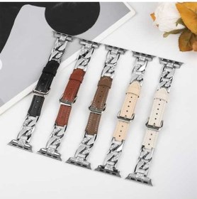 Resim Wondernest Zincir Yapay Saat Kordonu İos Uyumlu Elmas Deri Denim 40mm 2023 Pm 