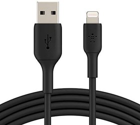Resim Belkin Lightning Kablosu (iPhone, iPad, AirPod'lar için Boost Charge Lightning - USB Kablosu) MFi Sertifikalı iPhone Şarj Kablosu (1 m, Siyah) 