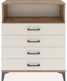 Resim Arges Şifonyer Tek Raflı 4 Çekmeceli 88x30x106 Çam-aytaşı Atlas Çam 