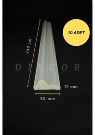 Resim Diecor Dekoratif Boyanabilir 10 Adet 3 Cm Eğimli Polistren Duvar Çıtası Beyaz 30 X 17 Model:xa136 