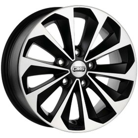 Resim CMS-822-01 7.0x16"-5x114.3 ET45 67.2 Diamond Matt Black Jant (4 Adet) 