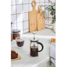 Resim PremiumPort Cam French Press, 350 Ml, Metalik Tasarım, Hediye Kaşıklı, Yüksek Kalitede 