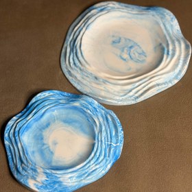 Resim Silsile x Mira El Yapımı Dekoratif Tabak - Büyük Boy + Küçük Boy 