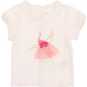 Resim Billieblush Kız Bebek Bebe Yaka Beyaz T-shirt 