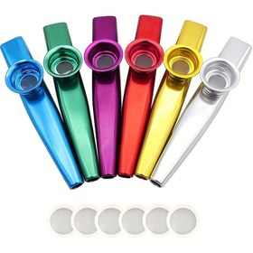 Resim Metal Kazoo Müzik Aletleri Flüt Diyafram Ağız Kazoları Müzik Aletleri Gitar İçin İyi Arkadaş 