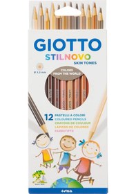 Resim Giotto Stilnovo Skin Tones Profesyonel Kuru Boya 12 Renk Ten Renk 