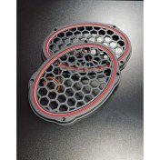 Resim Kırmızı Neon Işıklı 6x9 Oval Hoparlör ve Midrange Kapağı 1takım (2ADET) 