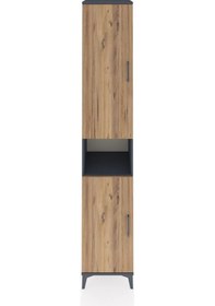 Resim Hyperion Dolap 7 Raflı 2 Kapaklı 44x44x243 Antrasit-çam Antrasit 