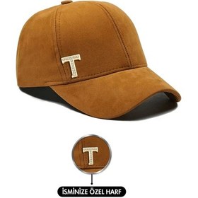 Resim Twingold İsme Özel Süet Kep Şapka - Ab01013 - Camel Camel 
