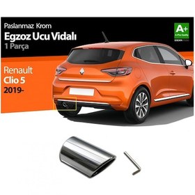 Resim S-Dizayn Renault Clio 5 Krom Egzoz Ucu Vidalı 2019 ve Üzeri 