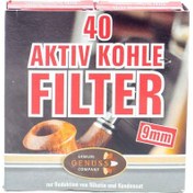 Resim Aktiv Kohle Pipo Filtresi (40 Adet) 9mm-Alman 