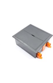 Resim Scspazar Masa Üstü Priz Kutusu8 Modül Kare Siyah Boş 