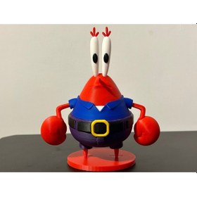 Resim Mr. Krab Dekoratif Yengeç Figür Renkli Masa Üstü Biblo 