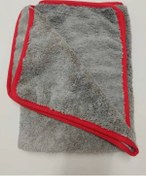 Resim Kırmızı Köşeli Mikro Fiber Kurulama Havlusu 1 Adet 60x90 Cm 