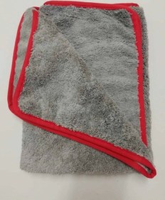 Resim Kırmızı Köşeli Mikro Fiber Kurulama Havlusu 1 Adet 60x90 Cm 