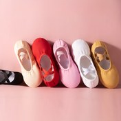 Resim Kız Çocuk Bale Dans Ayakkabıları, Profesyonel, Kedi Pençesi, Yumuşak Taban, Kanvas, Elastik Bant Kapatma, Nefes Alabilir, Düz Burun, Dans-Modern Stil, Bale Eğitimi, Dans, Spor, Sonbahar, İlkbahar, Yaz İçin 