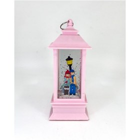 Resim Romantik Kış Masalı Işıklı Kar Küresi - Sevgililer Pembe 