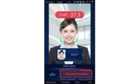 Resim Uniview OET-213H-BTS1-BD Yüz Tanıma ve Ateş Ölçme Sistemi Stand Dahil 