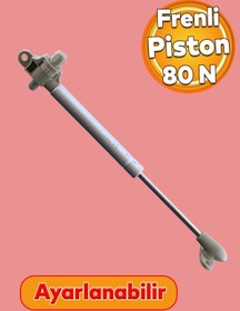 Resim Badem10 Frenli Ayarlanabilir Dolap Kapak Amortisörü Gazlı Piston Kapağı Hidroliği Yavaşlatıcı 27 Cm 80n 