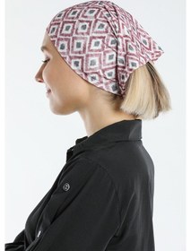 Resim Hürrem Bone Bordo Pratik Hazır Geçmeli Tesettür Bone Sandy Kumaş Geometrik 21 Bordo 