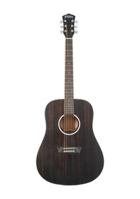 Resim Washburn Dfed Deep Forest Ebony Akustik Gitar Profesyonel - Dreadnought Kasa Egzotik Abanoz Üst Kapak, Okoume Arka Ve Yanlar, Mat Bitiş, Derin Ve Sıcak Ton Ölçüler: 648 Mm Skala Uzunluğu 
