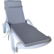 Resim Mirzademarket Şezlong Minderi Lüks Su Geçirmez Kumaş Fermuarlı-A.Gri 