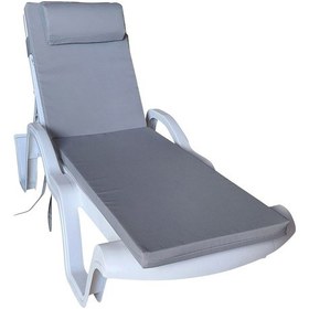 Resim Mirzademarket Şezlong Minderi Lüks Su Geçirmez Kumaş Fermuarlı-A.Gri 