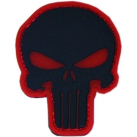 Resim SİNGLE SWORD Askeri Renkli, Kurukafa Kabartmalı 3d Plastik Arma Kırmızı 