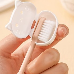 Resim 2/4 adet Taşınabilir Diş Fırçası Koruyucuları, Kokusuz, Sevimli Karikatür Tasarımları, Ev, Seyahat, Seyahatler, İş Seyahatleri için 