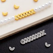 Resim 40 adet Antika Gümüş Buğday Kulpu Charm Küçük Delikli Boncuklar, Gevşek Boncuklar, Dekoratif Boncuklar DIY El Sanatları Bilezikler Kolyeler Küpeler Süs Aksesuarları 5x7mm 