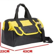 Resim Maiyame 20" Sarı Kalın Su Geçirmez Kumaş Elektrikçi Tamiri Çanta - El & Omuz Taşıma, Dayanıklı, Geniş Kapasite 