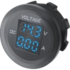 Resim Elivora DC12V/24V Dijital Voltmetre Ampermetre 