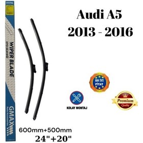 Resim Audi A5 2013 2014 2015 2016 Uyumlu 24"+20" İnç Araca Özel Ön Cam Silecek Süpürgesi Takımı 600+500mm 