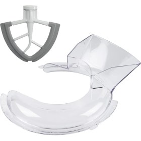 Resim Kitchenaid 4.5 ve 5 Litre Eğik Başlık Stant Mikserleri ve Eğim Başı 4.5-5qt Için Esnek Kenar Çırpıcı Için Dökme Kalkan (Yurt Dışından) 