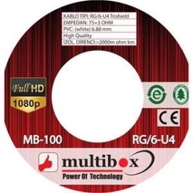 Resim Multibox MB 100 RG6-U4 Anten Kablo 