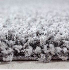 Resim Yuvarlak Soft Shaggy Halı Yüksek Tüylü Düz Açık Gri Rengi Çocuk Odası Oturma Odası Salon Mutfak Halı 