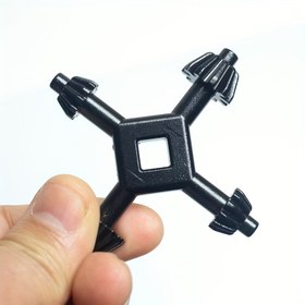 Resim 4 Yönlü Matkap Mandreni - Sağlam Metal, Çoğu Matkaba Uyar, Boyutlar: 1/4", 3/8", 1/2", 5/8" & Metrik (6mm, 10mm, 13mm, 16mm) - Çok Yönlü Delme İşleri İçin Temel 