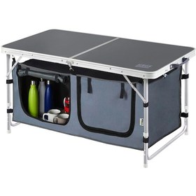 Resim Haegs Saklama Dolaplı Kamp Masası, Outdoor Kamp Mutfağı, Kamp Dolabı, Katlanabilir Kamp Piknik Masası, Seyahat Mutfağı, Mutfak Dolabı, Depolama Bölmeli, Dış Mekan Mutfağı 80-50cm- Antrasit 