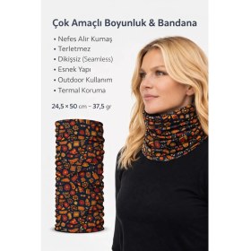 Resim Colizon Unisex Motosiklet Maskesi Bandana - Uv Korumalı Termal Outdoor Boyunluk-Buff 