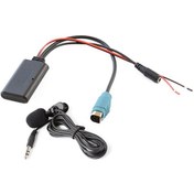 Resim Araba Aux Bluetooth Kablosuz Müzik Ses Kablosu + Alpine Kce-236b 9870/9872 İçin Mıc Telefon 