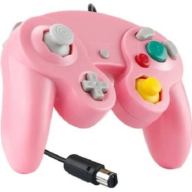 Resim Pembe-gamepad Nintendo Gamecube İçin Kablolu Denetleyici Ngc Video Oyunu Denetleyicisi Wii Konsolu İçin Klasik El Joystick Kontrolü 