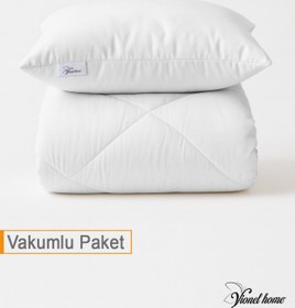Resim Ecotermo Beyaz Bebek Yorganı 95x145 Cm + 1 Adet 35x45 Bebek Yastığı 