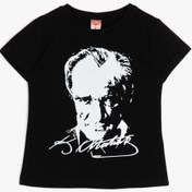 Resim Kız Bebek Atatürk Baskılı Tişört 