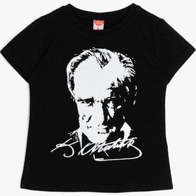 Resim Kız Bebek Atatürk Baskılı Tişört 