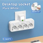 Resim Cloudstore Ab Fişli Ac Priz Çoklu Çıkışlı Duvar Soketi Ağ Filtresi Işıklı Şarj Ünitesi 8624l 