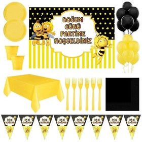 Resim Arı Maya Afişli Doğum Günü Parti Süsleri 40 Kişilik 