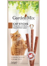 Resim Garden Mix Dana Etli Stick Kedi Ödül Maması 3 x 5 G 